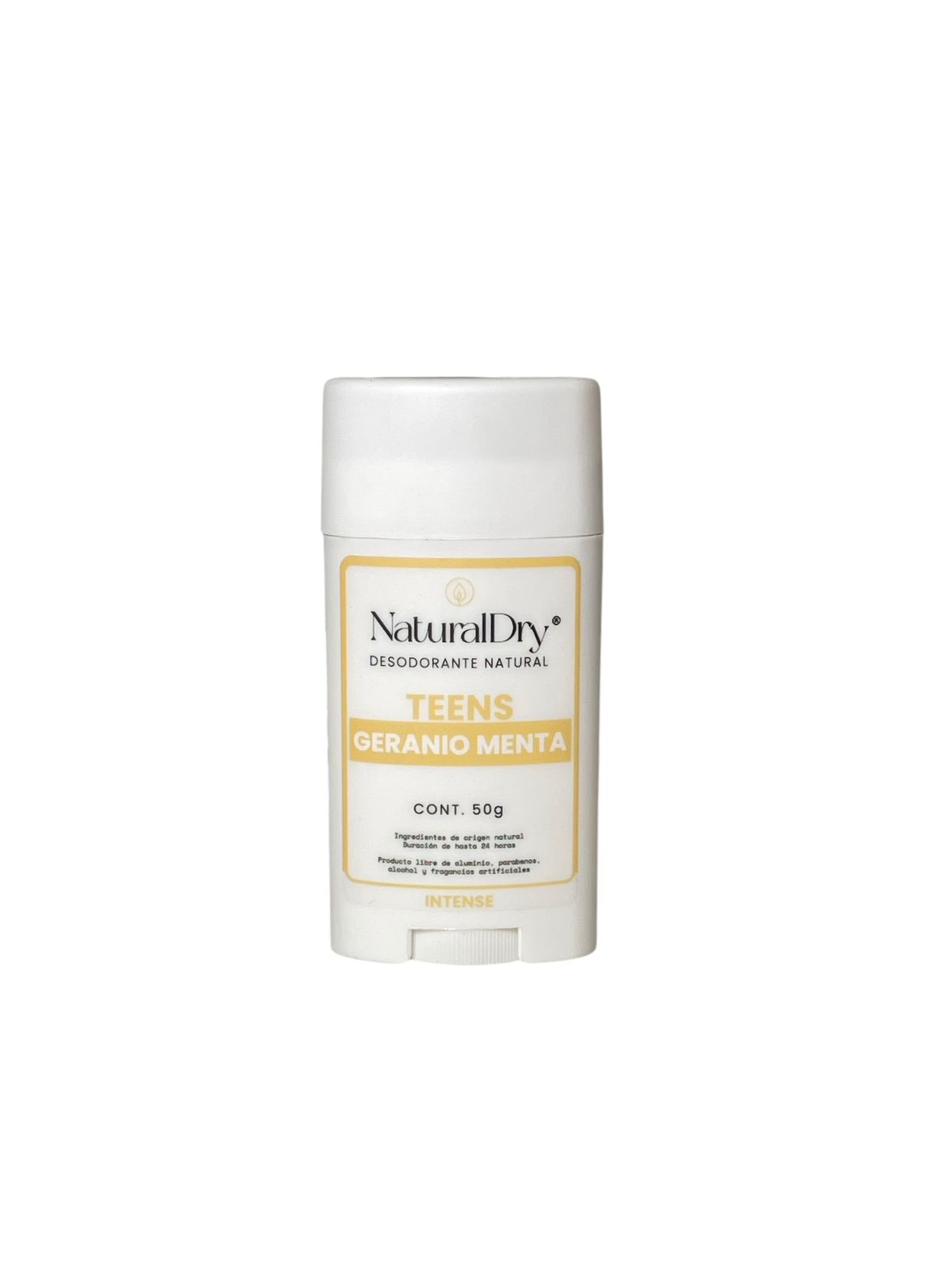 Desodorante Natural en Barra para Adolescentes – Geranio Menta | NaturalDry 50g