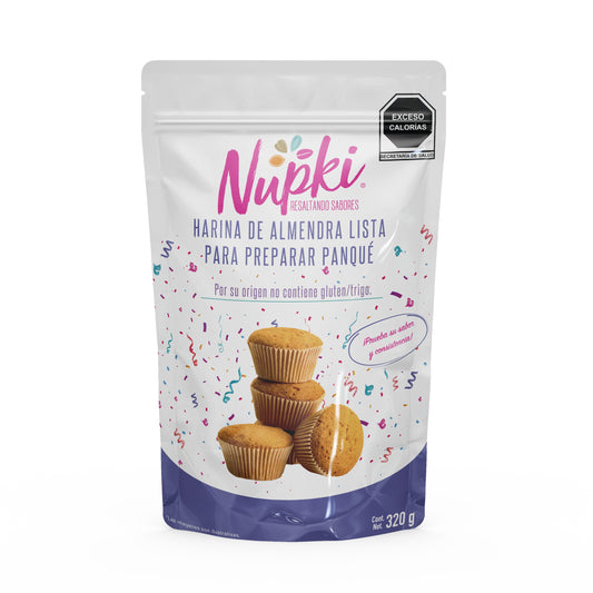 Harina de Almendra para Panqué Nupki | Lista para preparar, sin gluten, saludable y práctica