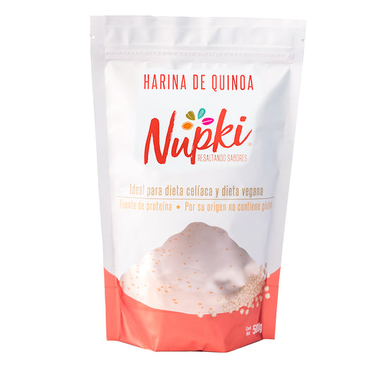 Harina de Quinoa Nupki 500g | Alta en fibra, sin gluten, ideal para panadería saludable