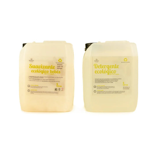 Kit Ecológico para Ropa 5 L | Detergente + Suavizante Natural