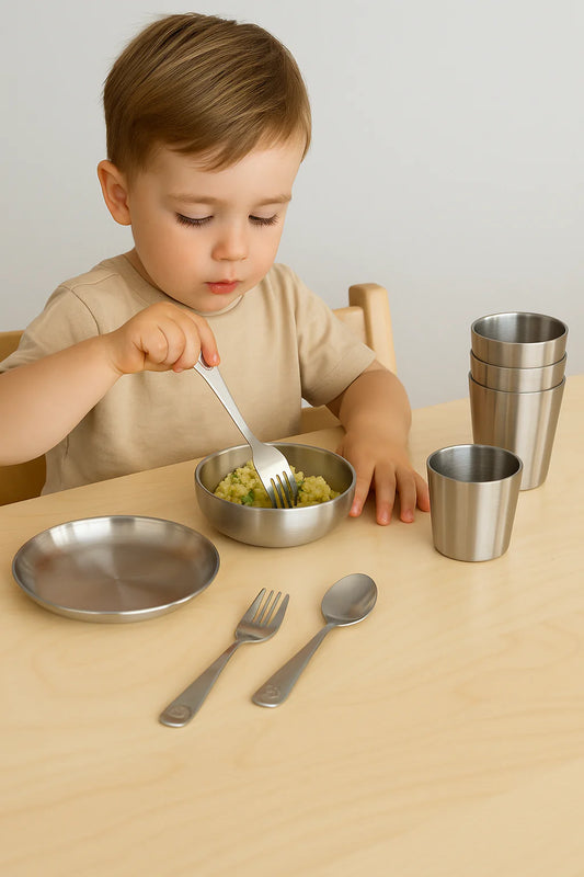 🧸 Kids Inox – Set Completo de Acero Inoxidable para Niños (12 piezas)