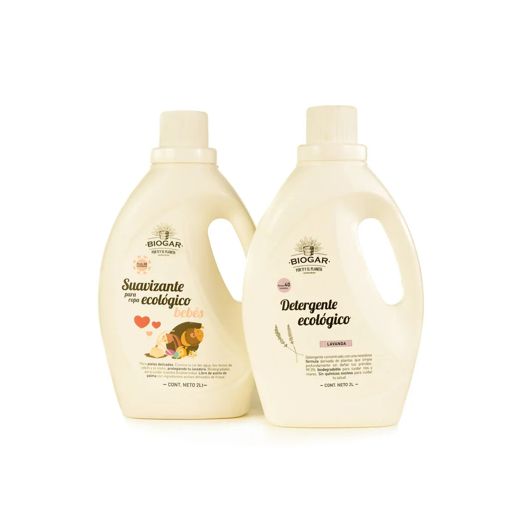 Kit Ropa Ecológico 2 L | Detergente + Suavizante Suave con tu piel