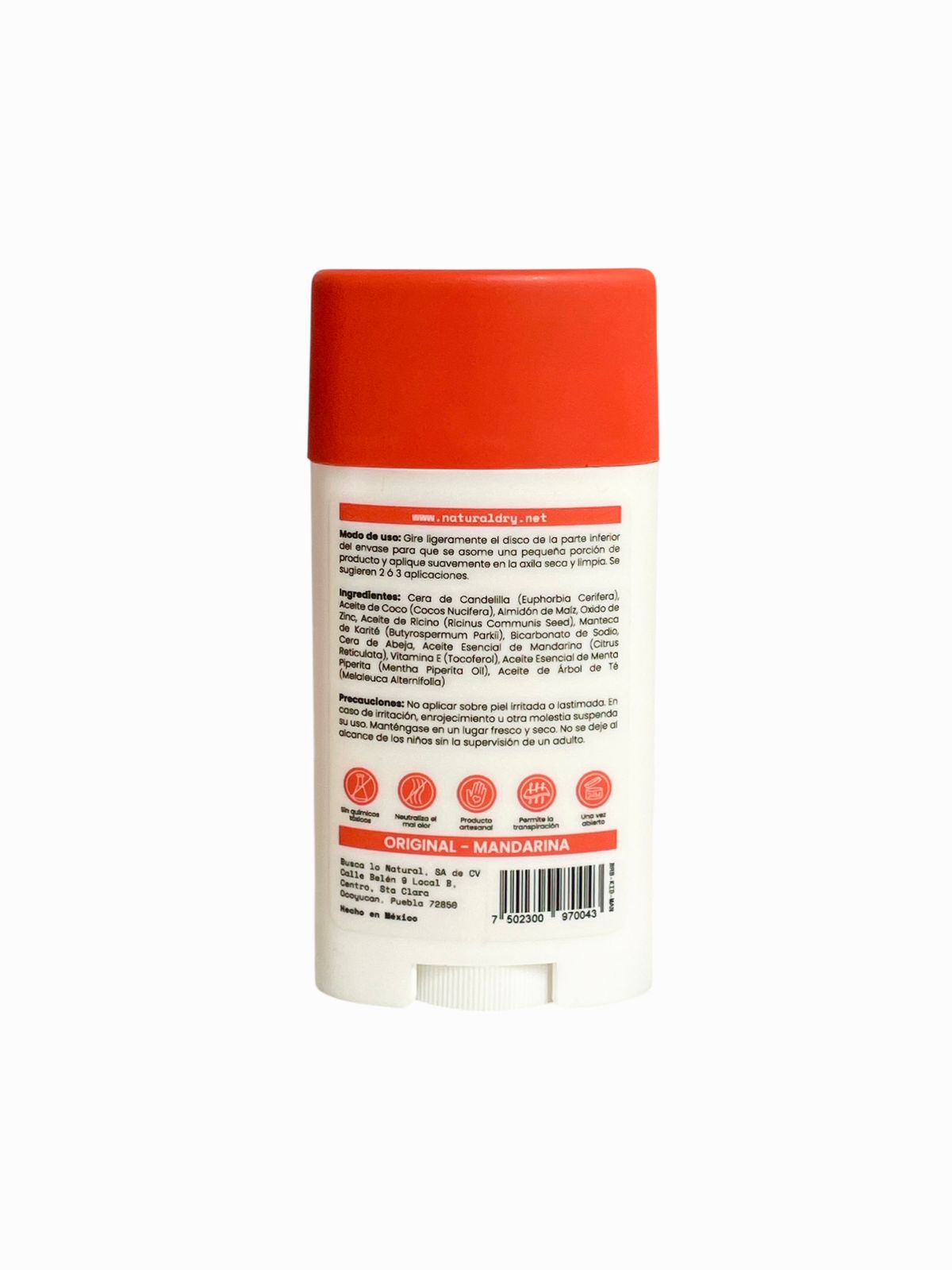 🧡 Desodorante Natural en Barra para Niños - Aroma Naranja y Mandarina | Kids 50g